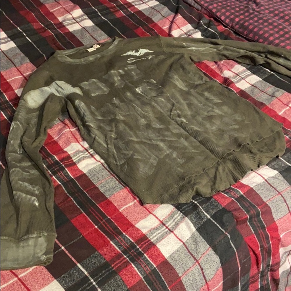 Seven7 Army Green Long John Style Shirt (XL)